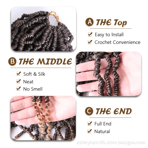 Julianna Bomb Twist Kids Hair Set School Fake Crochet Braid Braiding Hair Piece Extensions Kids Hair
